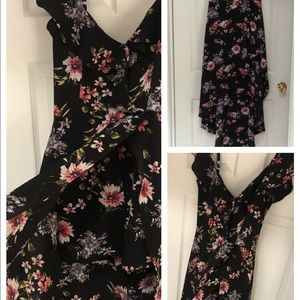 Floral high-low romper